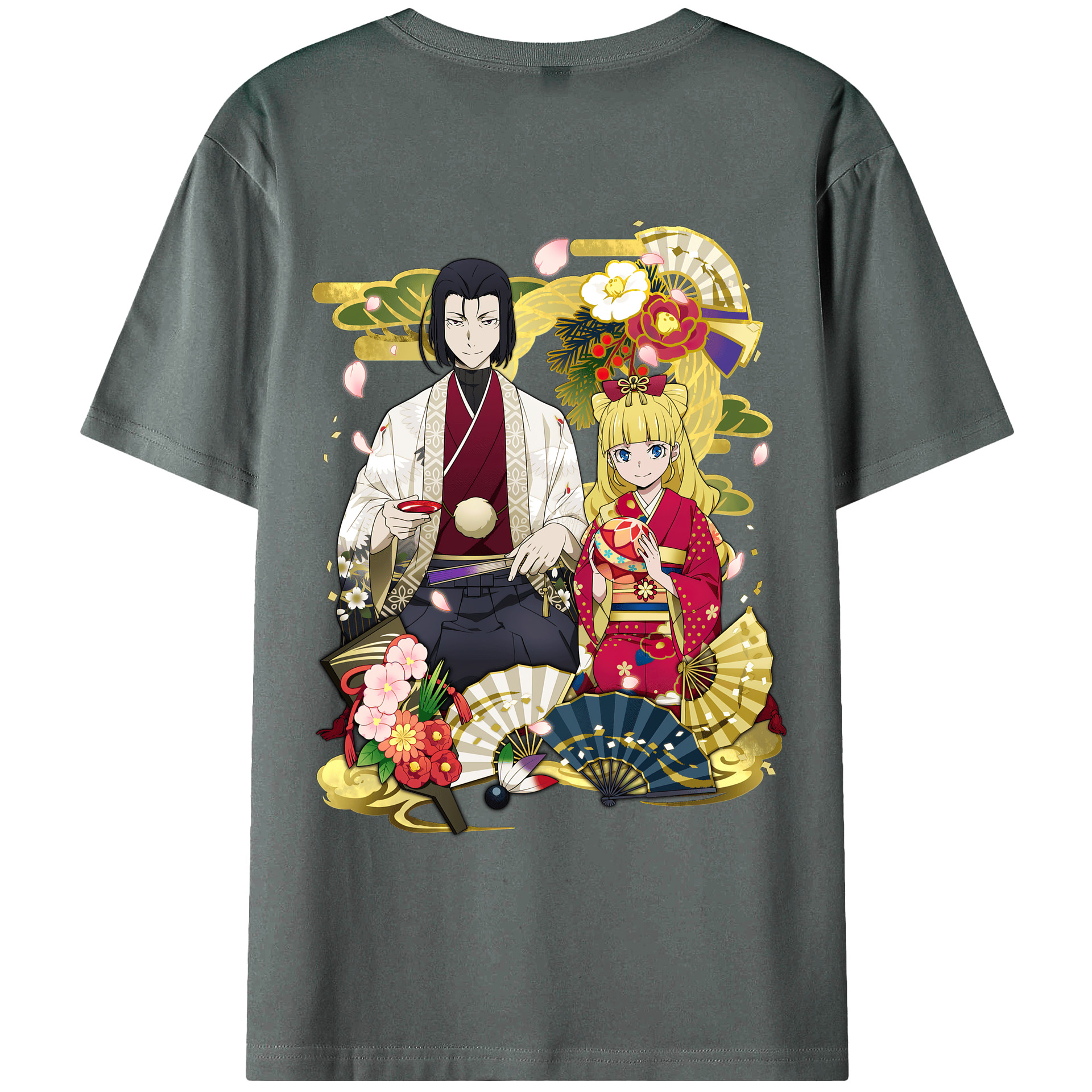 （画像用） 文豪ストレイドッグス Bungo Stray Dogs 綿100％ メンズ半袖Tシャツ（バックプリント） 通気性